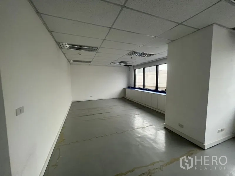 Office Space for rent - Private office room with windows and neutral flooring.