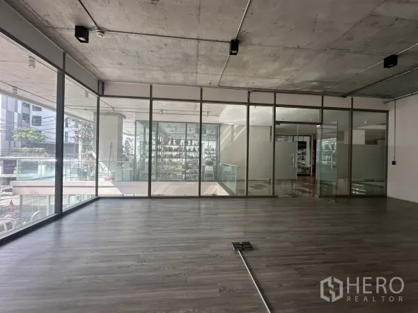 Retail Space for rent - Retail area facing the mall corridor with expansive glass frontage and double glass doors, offering strong visibility.