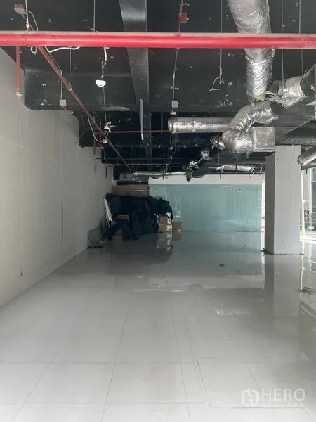 Retail Space for rent in Watthana, Bangkok - Deep rectangular retail unit with MEP provisions in place, ready for tenant fit-out.