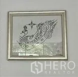 Home Office for rent in Wang Thonglang, Bangkok - Framed decorative artwork on a white wall.
