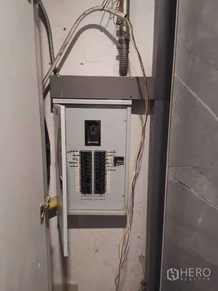 Retail Space for rent - Electrical control panel inside a utility closet.